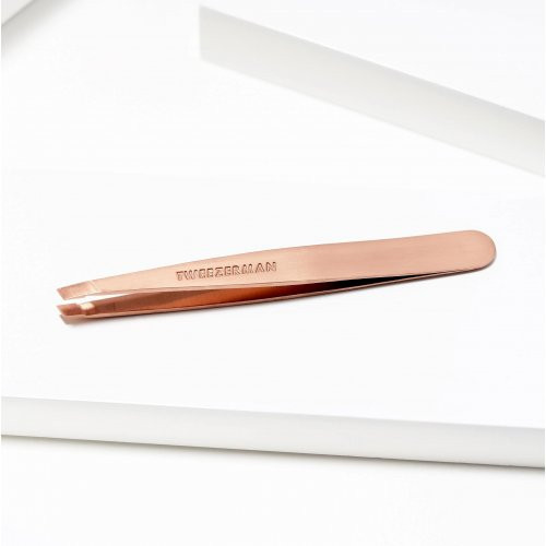 Tweezerman Slant Tweezer Classic Stainless Steel Pincetas, rožinio aukso 1 vnt.