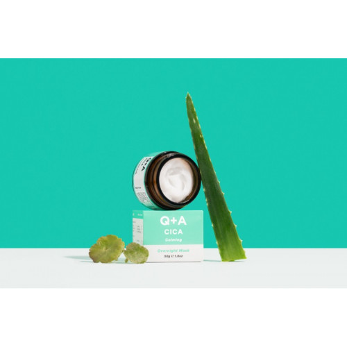 Q+A Cica Calming Overnight Mask Raminamoji naktinė veido kaukė 50g