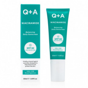 Q+A Niacinamide Balancing Face Cream SPF50 Kaitsev päikesekreem probleemsele nahale 50ml