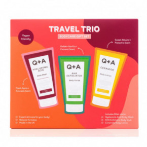 Q+A Travel Trio Bodycare Gift Set Ķermeņa kopšanas komplekts