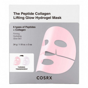 COSRX The Peptide Collagen Lifting Glow Hydrogel Mask Gelinė veido kaukė 34g