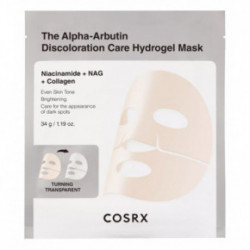 COSRX The Alpha-Arbutin Discoloration Care Hydrogel Mask Gelinė veido kaukė 34g