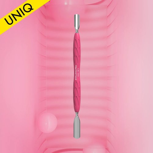 Staleks Uniq 10 Type 1 Manicure Pusher Gummy Manikiūro įrankis nagų odelių priežiūrai Yellow