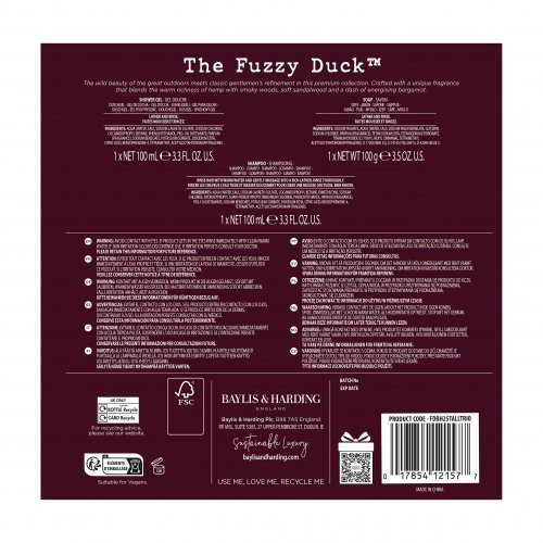 Baylis & Harding Luxury Tall Trio Set Kūno priežiūros priemonių rinkinys vyrams