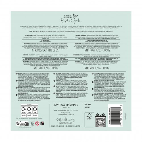 Baylis & Harding Royale Garden Luxury Wash Bag Gift Set Dovanų rinkinys