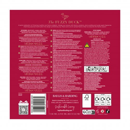 Baylis & Harding The Fuzzy Duck Winter Wonderland Luxury Candle Gift Set Šventinis rinkinys kūno priežiūrai