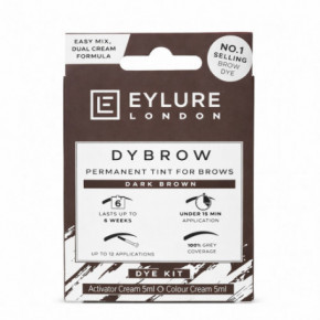 Eylure Dybrow Permanent Tint For Brows Kit Antakių dažymo rinkinys Dark Brown