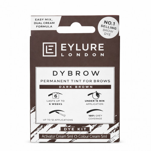 Eylure Dybrow Permanent Tint For Brows Kit Antakių dažymo rinkinys Dark Brown