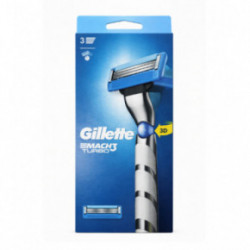 Gillette Mach3 Turbo Razor Handle and Refills Skustuvo rankena ir viena galvutė Rinkinys