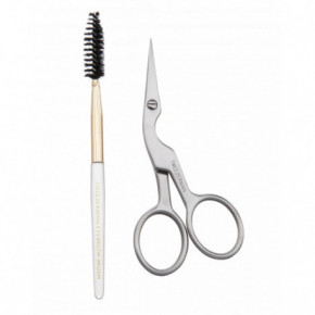 Tweezerman Brow Scissors & Brush Antakių žirklučių ir šepetėlio rinkinys