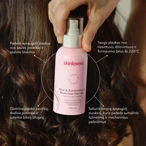 Skinlovers Heat & Environmental Protection Hair Milk Apsauginis plaukų pienelis nuo karščio 150ml