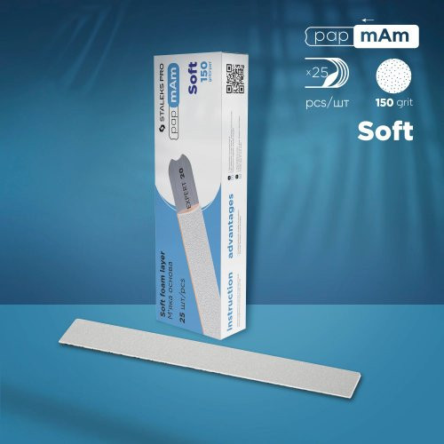 Staleks Disposable Files papmAm Nn Soft Foam Layer Vienkartinės abrazyvinės juostos 25vnt