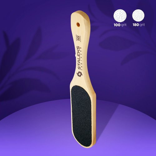 Staleks Beauty & Care 10 Type 1 Wooden Foot File Medinis pėdų šveitiklis 100/180 Grit