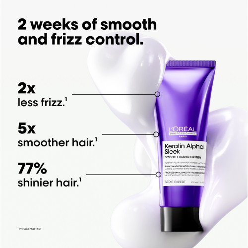 L'Oréal Professionnel Keratin Alpha Sleek Smoothing Treatment Plaukus glotninanti priemonė 200ml