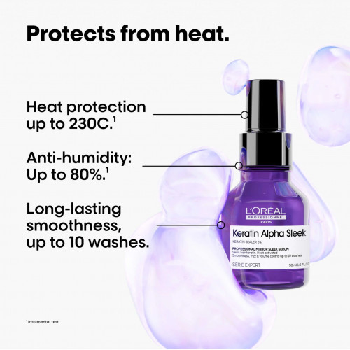 L'Oréal Professionnel Keratin Alpha Sleek Mirror Serum Glotninamasis serumas plaukams 50ml