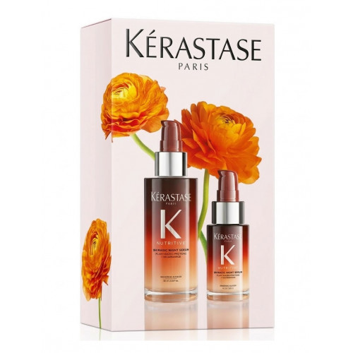 Kérastase Duo Spring Set 8H Magic Night Serum Naktinės priežiūros priemonės rinkinys plaukams