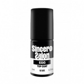 Sincero Salon Top Coat No Wipe Egg Gelinio nagų lako viršutinis sluoksnis 6ml