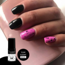 Sincero Salon Top Coat No Wipe Egg Gelinio nagų lako viršutinis sluoksnis 6ml