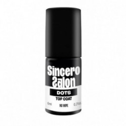 Sincero Salon Top Coat No Wipe Dots Gelinio nagų lako viršutinis sluoksnis 6ml