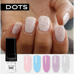 Sincero Salon Top Coat No Wipe Dots Gelinio nagų lako viršutinis sluoksnis 6ml