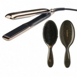 HH Simonsen True Divinity Mk2 Limited Edition Gold Set Plaukų tiesintuvo ir Gloss Brush šepečio rinkinys