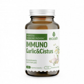 Ecosh Immuno Garlic&Cistus Toidulisand immuunsüsteemi tugevdamiseks 60 kapslit
