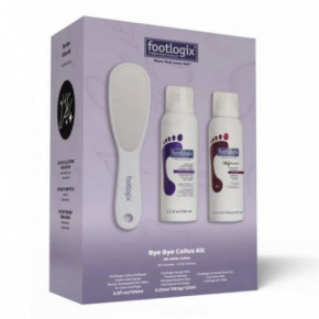 Footlogix Bye Bye Callus Pēdu glābšanas komplekts saplaisājušiem papēžiem un raupjai ādai 100ml+125ml