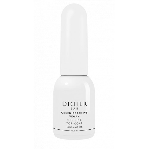 Didier Lab Vegan Gel Like Top Coat Veganiškas viršutinis nagų lako sluoksnis 10ml