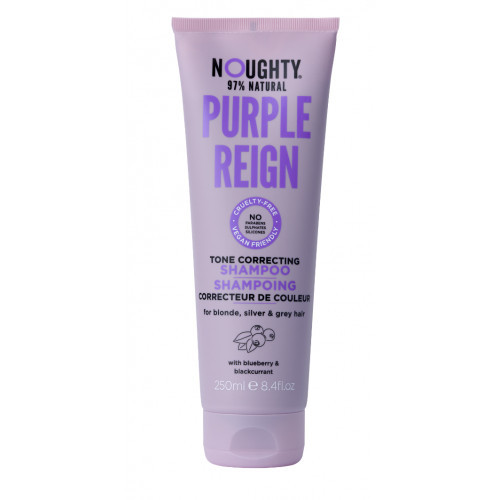 Noughty Purple Reign Shampoo Geltonus plaukų atspalvius koreguojantis šampūnas su mėlynių ir juodųjų serbentų ekstraktais 250ml