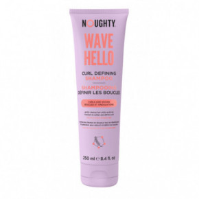 Noughty Wave Hello Curl Defining Shampoo Šampūns cirtainiem un viļņainiem matiem ar rīsu ūdeni un melno auzu ekstraktu 250ml