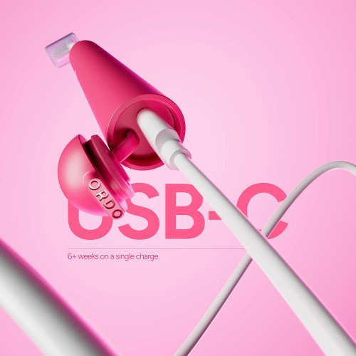 ORDO Sonic Edge Rechargeable Toothbrush Elektrinis dantų šepetėlis Paradise Pink