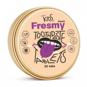 Fresmy Peach Toothpaste Tablets Zobu pastas tabletes bērniem 30 tabs