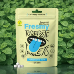 Fresmy Spearmint (with Fluoride) Toothpaste Tablets Dantų pastos tabletės su fluoru 124 tabs