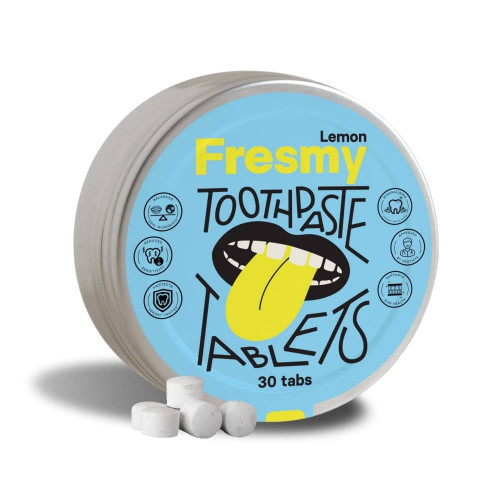 Fresmy Lemon Toothpaste Tablets Dantų pastos tabletės 30 tabs