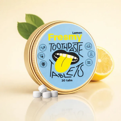 Fresmy Lemon Toothpaste Tablets Dantų pastos tabletės 30 tabs