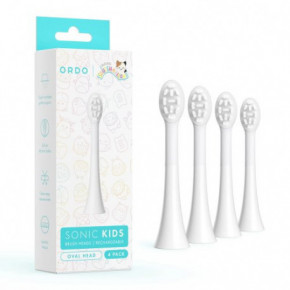 ORDO Sonic Kids Rechargeable - Brush Heads Keičiamos dantų šepetėlio galvutės 4vnt