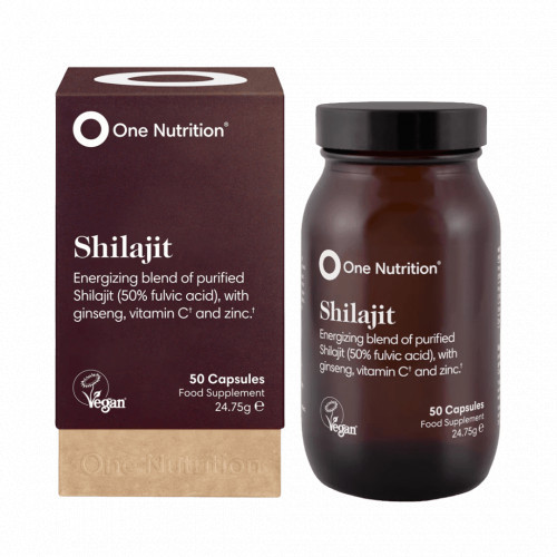 One Nutrition Shilajit Energizing Blend Energizuojantis mišinys su išgrynintu Shilajit 50 kapsulių