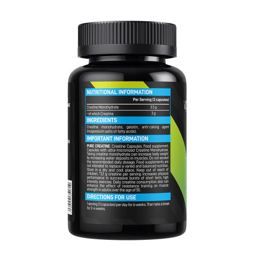 VPLab Nutrition Creatine Creapure Capsules Maisto papildas kreatino monohidratas 90 kapsulių