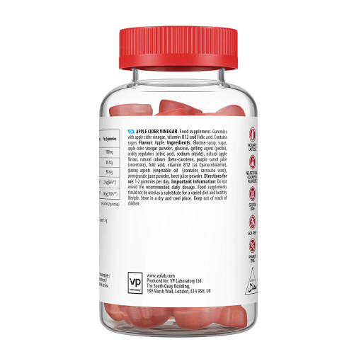 VPLab Nutrition UltraVit Apple Cider Vinegar Obuolių acto guminukai 60 guminukų