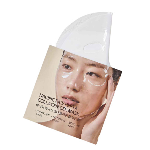 NACIFIC Rice Pepta Collagen Gel Mask Kolageno gelinė veido kaukė su peptidų kompleksu ir ryžių ekstraktu 1 vnt.
