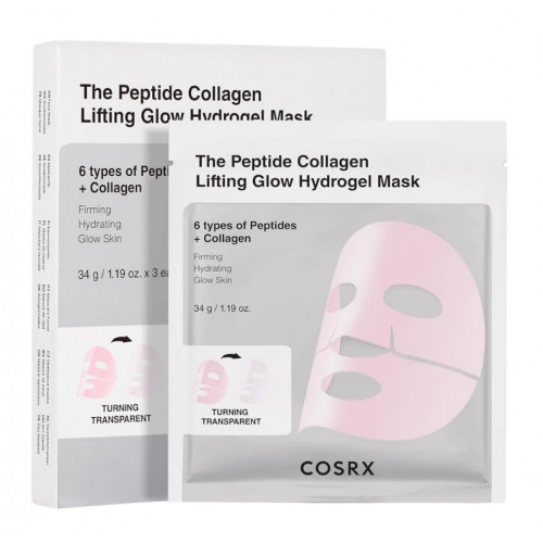 COSRX The Peptide Collagen Lifting Glow Hydrogel Mask Gelinė veido kaukė 1 vnt.