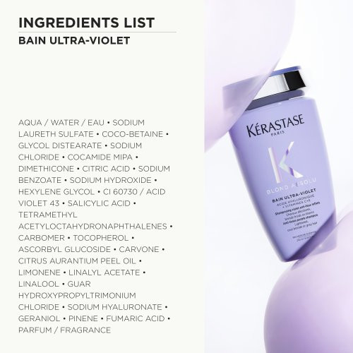 Kérastase Blond Absolu Bain Ultra-Violet Shampoo Žalvarinius atspalvius šalinantis violetinis šampūnas 250ml