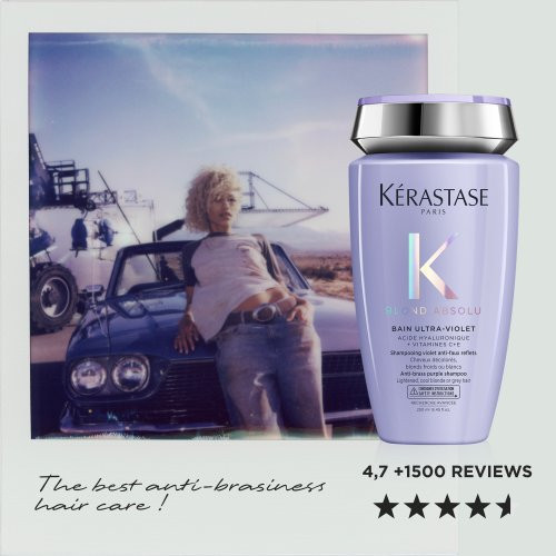 Kérastase Blond Absolu Bain Ultra-Violet Shampoo Žalvarinius atspalvius šalinantis violetinis šampūnas 250ml