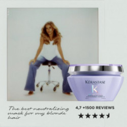 Kérastase Blond Absolu Masque Ultra-Violet Žalvarinius šviesių plaukų atspalvius šalinanti violetinė kaukė 200ml