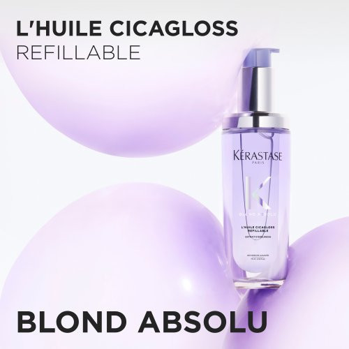 Kérastase Blond Absolu L'Huile Cicagloss Refillable Hair Oil Plaukų aliejus šviesiems plaukams 75ml