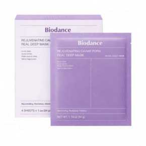 Biodance Rejuvenating Caviar PDRN Real Deep Mask Kolageninė veido kaukė su PDRN 4x34 g.