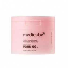 Medicube PDRN Pink Collagen Toning Gel Toner Pad Sejas spilventiņi 70 gab.