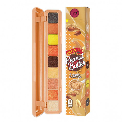 J.Cat Beauty Sweet Tooth 9 Shadow Palette Bar Akių šešėlių paletė Berry Cream