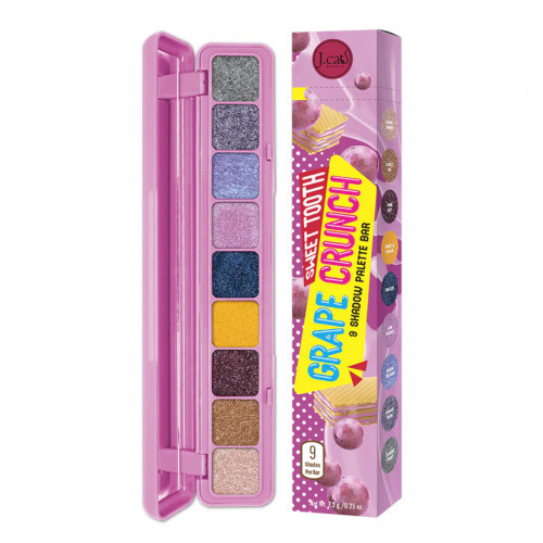 J.Cat Beauty Sweet Tooth 9 Shadow Palette Bar Akių šešėlių paletė Berry Cream