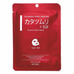 Mitomo Facial Mask Snail Essence + EGF Lakštinė veido kaukė su sraigių ekstraktu 25g